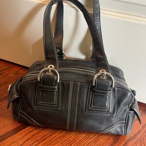 Coach Black Leather Satchel